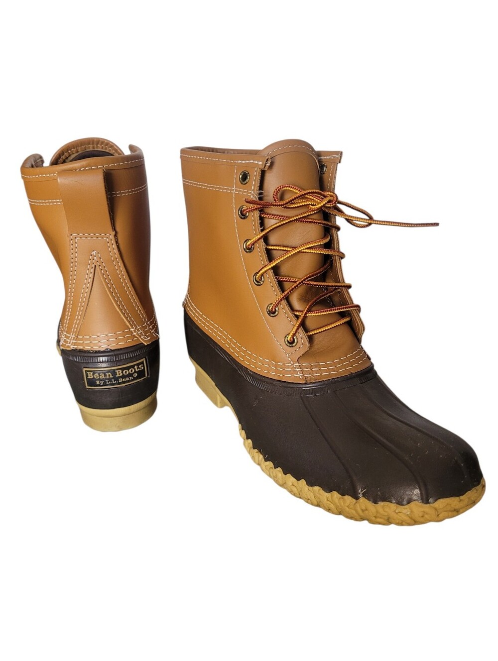 LL Bean Boots Mens 10N Gore-Tex Thinsulate Lined Tan Leather Lace-up Waterproof